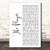 Josh Groban feat. Charlotte Church The Prayer White Script Decorative Wall Art Gift Song Lyric Print