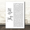 Hillary Scott & The Scott Family Thy Will White Script Decorative Wall Art Gift Song Lyric Print