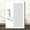 benny blanco, Halsey & Khalid Eastside White Script Decorative Wall Art Gift Song Lyric Print