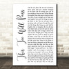 Peter Himmelman This Too Will Pass White Script Decorative Wall Art Gift Song Lyric Print