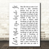 Talk Talk Lifes What You Make It White Script Decorative Wall Art Gift Song Lyric Print