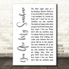 Johnny Cash You Are My Sunshine White Script Decorative Wall Art Gift Song Lyric Print