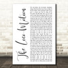 Kylie Minogue The Loco-Motion White Script Decorative Wall Art Gift Song Lyric Print