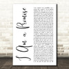 Bill Gaither I Am a Promise White Script Decorative Wall Art Gift Song Lyric Print