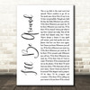 The Spinners Ill Be Around White Script Decorative Wall Art Gift Song Lyric Print