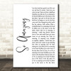 Luther Vandross So Amazing White Script Decorative Wall Art Gift Song Lyric Print