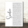 John Legend Surefire White Script Decorative Wall Art Gift Song Lyric Print
