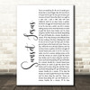 Avicii Sunset Jesus White Script Decorative Wall Art Gift Song Lyric Print