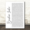 Dizzee Rascal Bassline Junkie White Script Song Lyric Quote Print