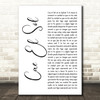 Airbag Cae El Sol White Script Decorative Wall Art Gift Song Lyric Print