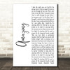 Aerosmith Amazing White Script Decorative Wall Art Gift Song Lyric Print