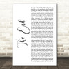 The Doors The End White Script Decorative Wall Art Gift Song Lyric Print