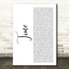 NF Time White Script Decorative Wall Art Gift Song Lyric Print