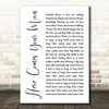 Pixies Here Comes Your Man White Script Song Lyric Quote Print