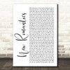 Taylor Swift New Romantics White Script Song Lyric Quote Print