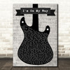 The Proclaimers I'm On My Way Electric Guitar Music Script Decorative Gift Song Lyric Print