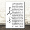 Trey Songz Simply Amazing White Script Song Lyric Quote Print