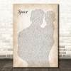 Biffy Clyro Space Father & Baby Decorative Wall Art Gift Song Lyric Print