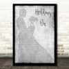 Johnny Stimson Holding On Grey Man Lady Dancing Decorative Wall Art Gift Song Lyric Print