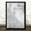 Michael Buble Home Grey Man Lady Dancing Decorative Wall Art Gift Song Lyric Print