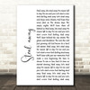 The Fureys Steal away White Script Song Lyric Quote Print