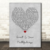 Life Worship featuring Eby Corydon & Matt Hooper Great Is Your Faithfulness Grey Heart Wall Art Song Lyric Print