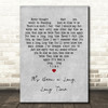 Harry James and His Orchestra Its Been a Long, Long Time Grey Heart Wall Art Gift Song Lyric Print