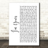 The Script I'm Yours White Script Song Lyric Quote Print
