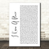 MUNA I Know A Place White Script Song Lyric Quote Print