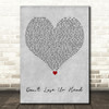 Six The Musical Cast Don't Lose Ur Head Grey Heart Decorative Wall Art Gift Song Lyric Print