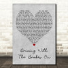 Del Amitri Driving With The Brakes On Grey Heart Decorative Wall Art Gift Song Lyric Print