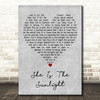 Trading Yesterday She Is The Sunlight Grey Heart Decorative Wall Art Gift Song Lyric Print