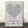 Teena Marie A Rose by Any Other Name Grey Heart Decorative Wall Art Gift Song Lyric Print