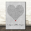 Dionne Warwick I Say a Little Prayer Grey Heart Decorative Wall Art Gift Song Lyric Print