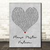The Beatles Please Mister Postman Grey Heart Decorative Wall Art Gift Song Lyric Print
