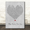 Barry Manilow This One's For You Grey Heart Decorative Wall Art Gift Song Lyric Print