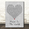 Be Bop Deluxe Panic In The World Grey Heart Decorative Wall Art Gift Song Lyric Print