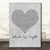 Nahko And Medicine For The People Black As Night Grey Heart Wall Art Song Lyric Print