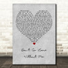 Lights Don't Go Home Without Me Grey Heart Decorative Wall Art Gift Song Lyric Print