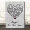 Mint Royale Singin in the Rain Grey Heart Decorative Wall Art Gift Song Lyric Print