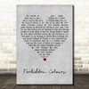 David Sylvian Forbidden Colours Grey Heart Decorative Wall Art Gift Song Lyric Print