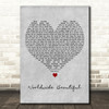 Kane Brown Worldwide Beautiful Grey Heart Decorative Wall Art Gift Song Lyric Print