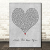 Silk Sonic Leave The Door Open Grey Heart Decorative Wall Art Gift Song Lyric Print