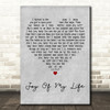 Chris Stapleton Joy of My Life Grey Heart Decorative Wall Art Gift Song Lyric Print