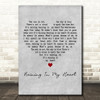 Leo Sayer Raining In My Heart Grey Heart Decorative Wall Art Gift Song Lyric Print