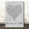 Eric Clapton Running On Faith Grey Heart Decorative Wall Art Gift Song Lyric Print