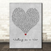 Foo Fighters Waiting on a War Grey Heart Decorative Wall Art Gift Song Lyric Print