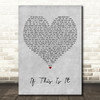 Newton Faulkner If This Is It Grey Heart Decorative Wall Art Gift Song Lyric Print