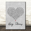 The Boxer Rebellion Big Ideas Grey Heart Decorative Wall Art Gift Song Lyric Print