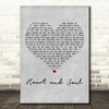 Crystal Gayle Heart and Soul Grey Heart Decorative Wall Art Gift Song Lyric Print